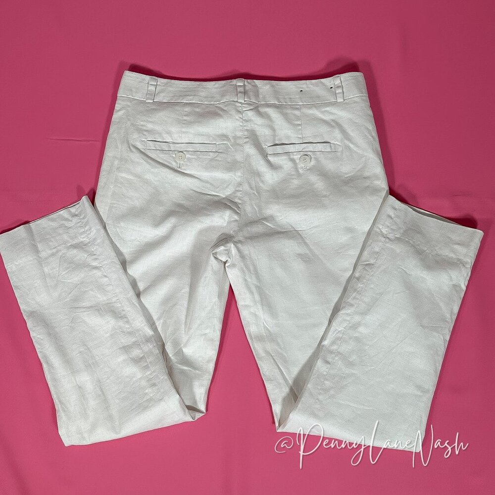 Banana Republic Avery Linen & Cotton Pants Size 2 White - Picture 9 of 14